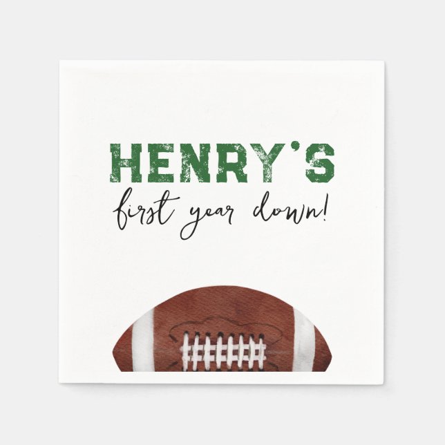 Serviette En Papier Football Anniversaire fête Napkin (Devant)