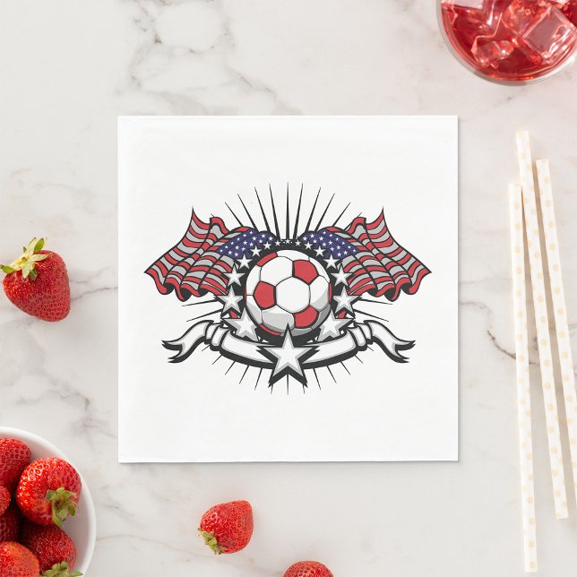 Serviette En Papier Football drapeau américain patriotique (Créateur téléchargé)
