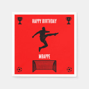 Serviette En Papier Football Football Anniversaire bannière