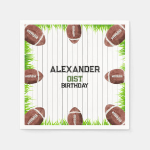 Serviette En Papier Football Motif 1ère année bas anniversaire Pape