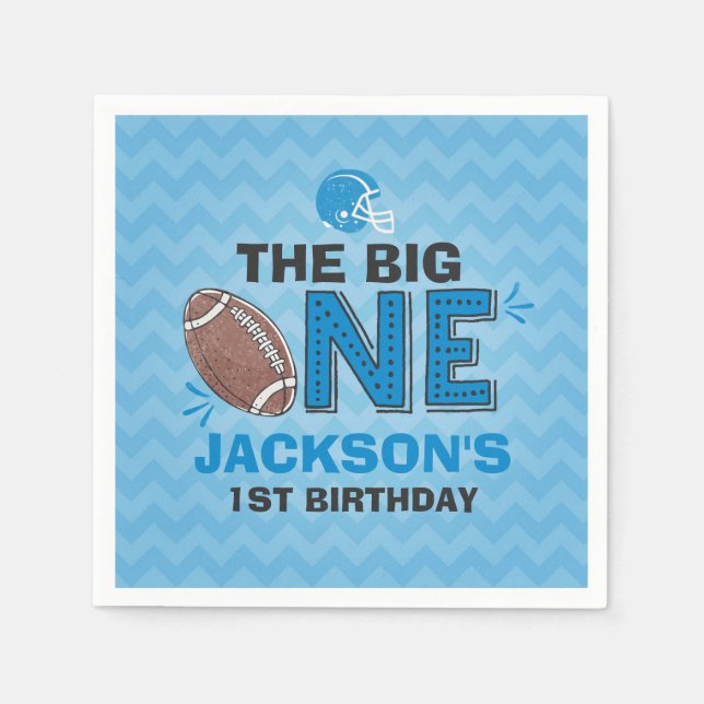 Serviette En Papier Football Party Napkin Football 1er anniversaire (Devant)