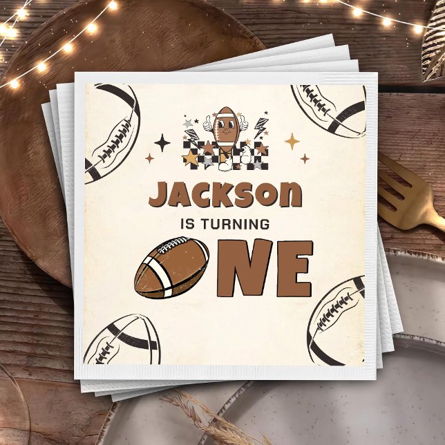 Serviette En Papier Football première année bas 1er anniversaire Napki (Créateur téléchargé)