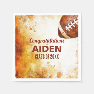 Serviette En Papier Football Thème Graduation Party