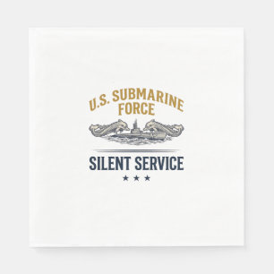 Serviette En Papier Force de sous-marin vintage Service silencieux Vec
