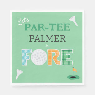 Serviette En Papier Fore, 4e anniversaire Par-tee Golf