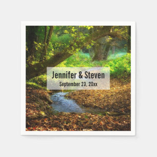 Serviette En Papier Forest Creek Belle nature Mariage photo