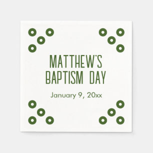 Serviette En Papier Forest Green Polka-point Special Event Napkins