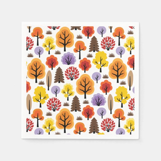 Serviette En Papier Forêt (Devant)