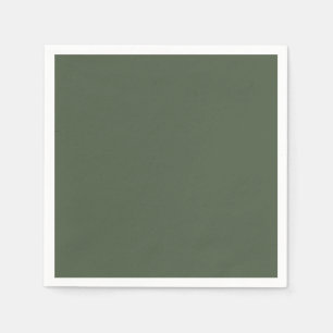 Serviette En Papier Forêt de couleur solide Moss vert foncé