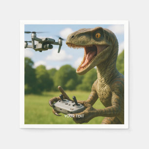 Serviette En Papier Forêt de drones de Dinosaures mignons Imaginaires