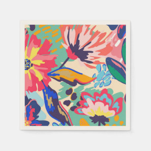 Serviette En Papier Forêt et rose