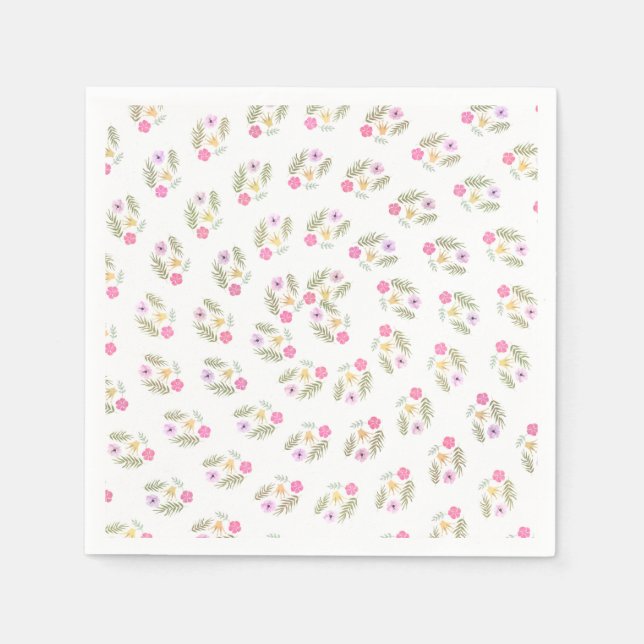 Serviette En Papier Forêt Floral Tropical Botanique fête d'anniversair (Devant)