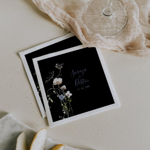 Serviette En Papier Forêt sauvage Mariage noir