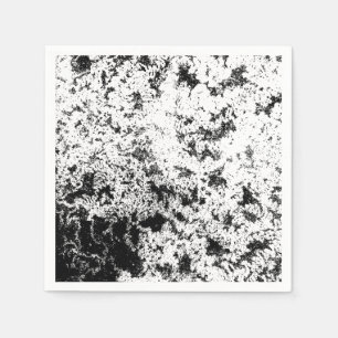 Serviette En Papier Formation de "nuages" Abstraits noirs et blancs
