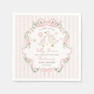 Serviette En Papier Fou Rose Prépa Arc-en-ciel Ruban Floral Baby Showe