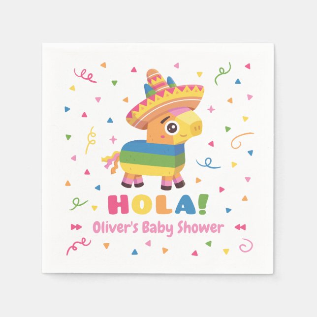 Serviette En Papier Fournitures de Baby shower Cute Pinata Confetti Fi (Devant)