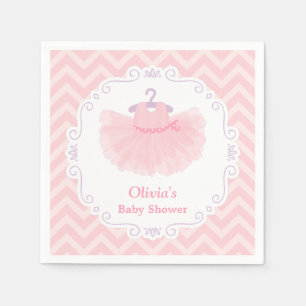 Serviette En Papier Fournitures de Baby shower pour filles Ballerina T