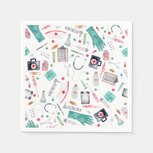 Serviette En Papier Fournitures Médicales en aquarelle