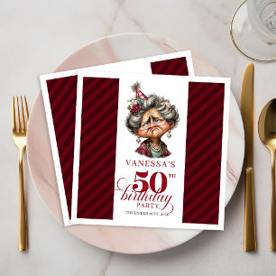 Serviette En Papier Fournitures pour fête d'anniversaire 50 ans drôle