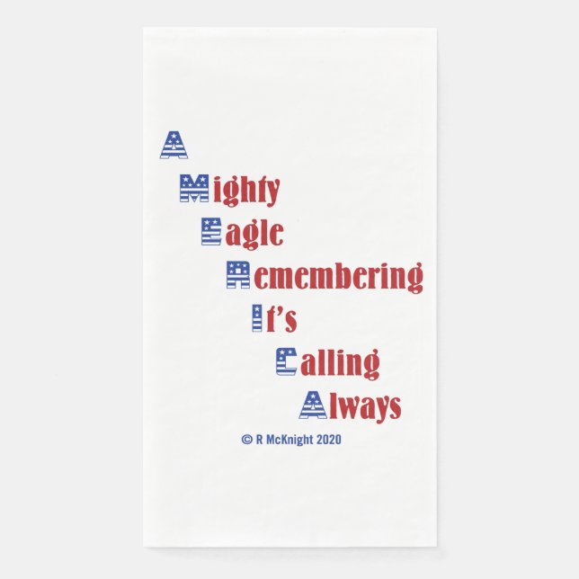 Serviette En Papier fournitures pour pique-nique du quatrième juillet (Devant)