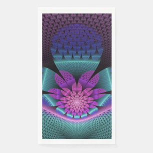 Serviette En Papier Fractal Imaginaire coloré à motif inhabituel