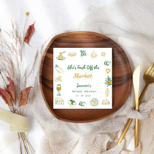 Serviette En Papier Fraîche Hors Du Marché Douche Nuptiale Tirée À La 