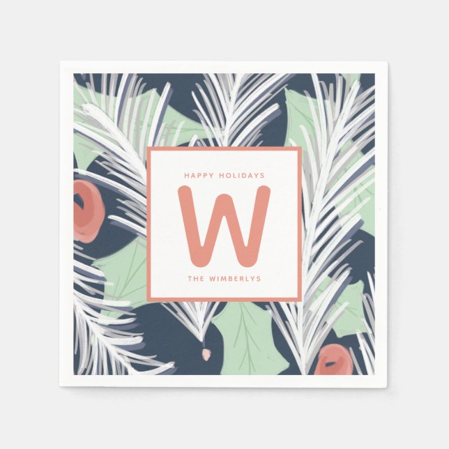 Serviette En Papier Fraîche Mod Joyeux Fête Napkin (Devant)