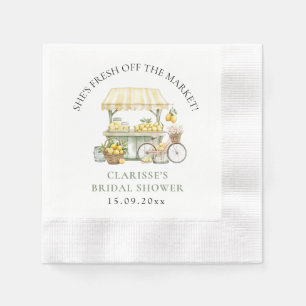 Serviette En Papier Fraîchement Hors Du Marché Fête des mariées Été Ci