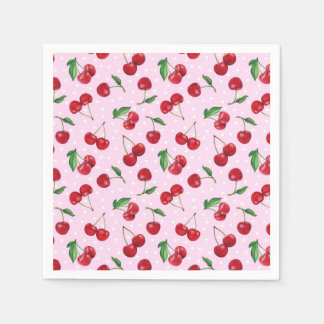 Serviette En Papier Fraîches Cerises Douces