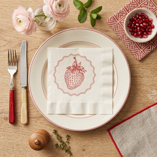 Serviette En Papier Fraise (Créateur téléchargé)