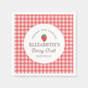 Serviette En Papier Fraise Berry Premier pique-nique Anniversaire