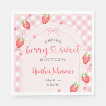 Fraise Berry Sweet Baby Girl Baby shower