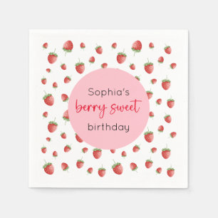 Serviette En Papier Fraise Birthday Berry Sweet