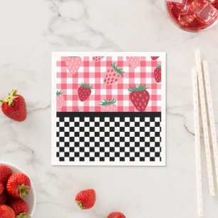 Serviette En Papier Fraises Whimsical et tableau de bord