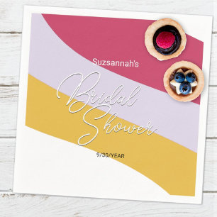 Serviette En Papier Framboise Violet Miel Flux horizontaux