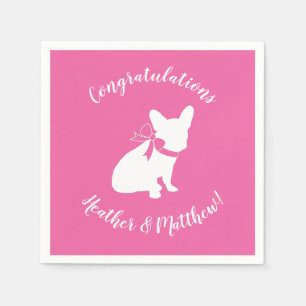 Serviette En Papier Français Baby shower Bulldog Français Français ros