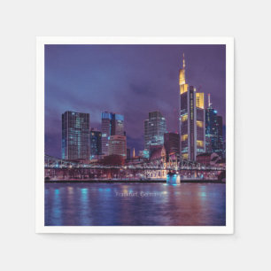 Serviette En Papier Francfort Allemagne la nuit