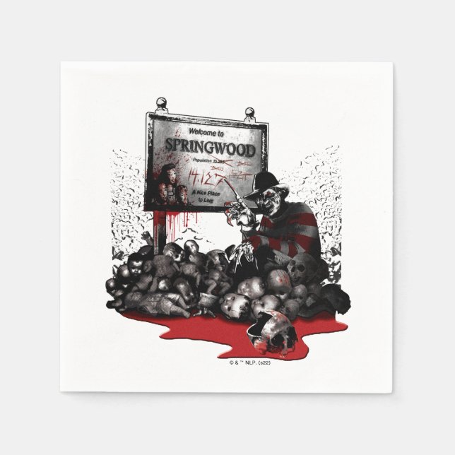 Serviette En Papier Freddy vs. Jason | Welcome to Springwood (Devant)