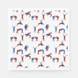 Serviette En Papier Freestyle Greco Motif de lutte romaine