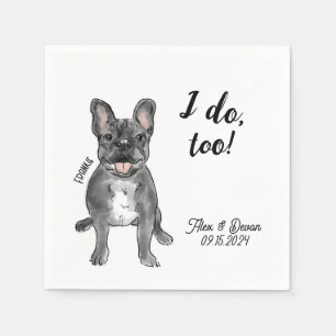 Serviette En Papier French Bulldog Mariage Cocktail Napkin