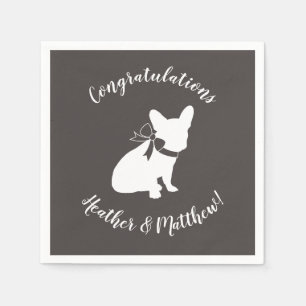Serviette En Papier French Bulldog Theme Party - Baby shower neutre