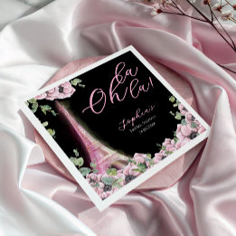 Serviette En Papier French Floral Oh la la Bridal Shower Paper Napkin