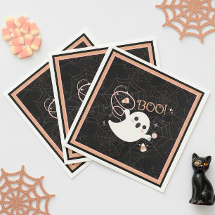 Serviette En Papier Friandises effrayantes fantômes amicaux BOO ID1325
