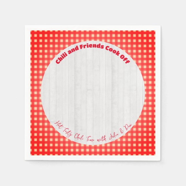 Serviette En Papier Friendsgiving Potluck Chili Cook Off Thanksgiving (Devant)