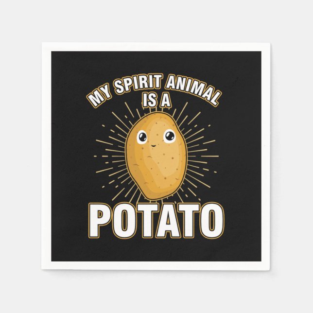 Serviette En Papier Fries Funny Puns Foodies Food Lovers Gift My Spiri (Devant)