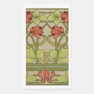 Serviette En Papier Frieze Bordure Art Nouveau Floral