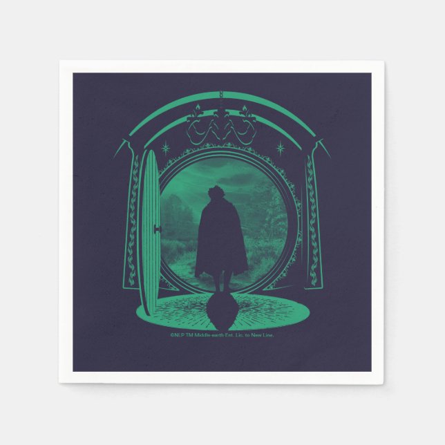 Serviette En Papier FRODO™ Leaving THE SHIRE™ Silhouette (Devant)