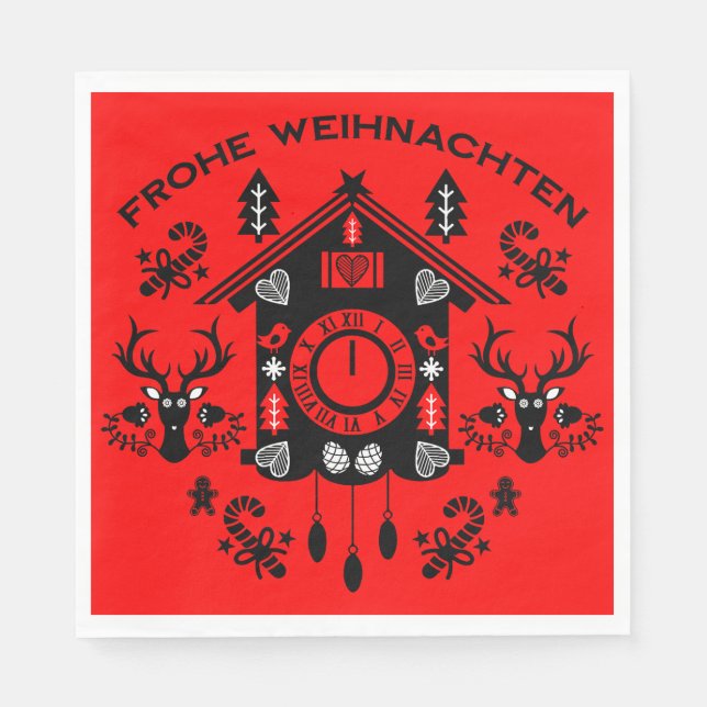 Serviette En Papier Frohe Weihnachten (Devant)