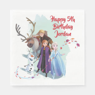 Serviette En Papier Froid 2 : Anna, Elsa & Friends   Modifier