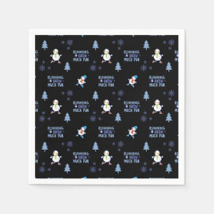 Serviette En Papier Froid Météo Courir Noël Snowman